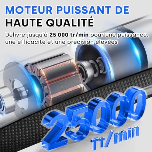 Enventor 4V Outil Rotatif Multifonction - Perceuse sans Fil Électrique, 2 000 mAh, 5 Vitesses, 25 000 RPM, 104 Accessoir
