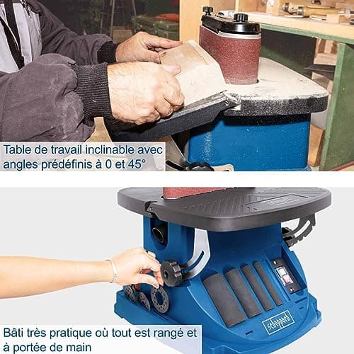 Scheppach Ponceuse Oscillante OSM600 | Puissance 450W | Broche Ø13/19/26/38/51mm