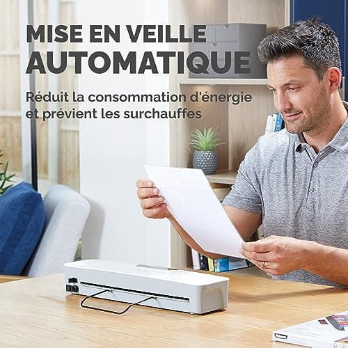 Plastifieuse Pixel A3 Fellowes 125 microns 5601601, comprenant 10 pochettes de plastification - parfait pour les bureaux