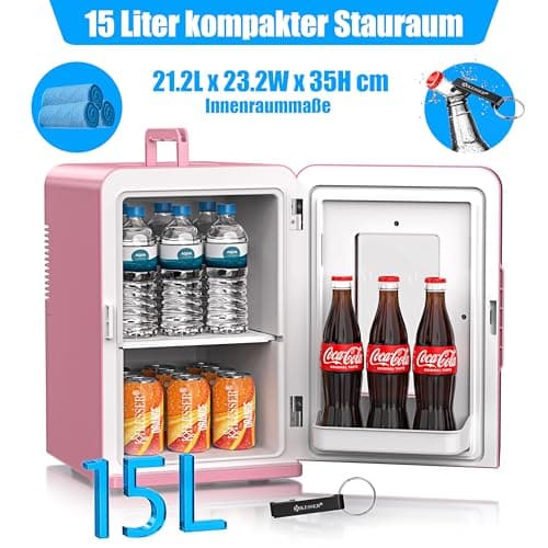 KESSER® Mini réfrigérateur 2 en 1 pour Voyageurs | Glacière portable | Capacité de 15 litres avec Fonction de Chauffage
