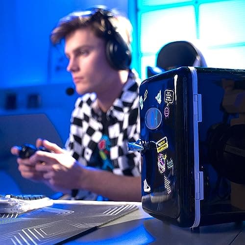 Canal Toys Mini Frigo Gamer 4L - Portable USB Réfrigérateur Noir - Idéal pour Boissons, Bureau ou Gaming - Design Compac