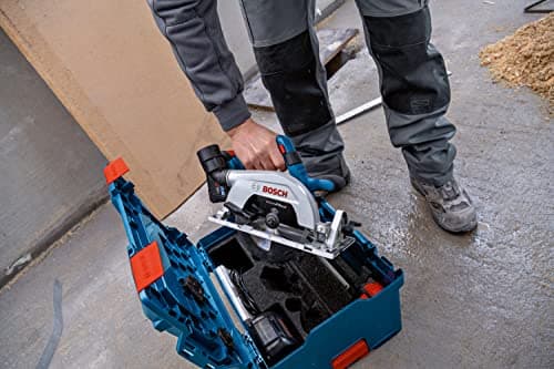 Bosch Professional 18V System scie circulaire sans-fil GKS 18V 57-2 populaire parmi les professionnels pour le déssoudag
