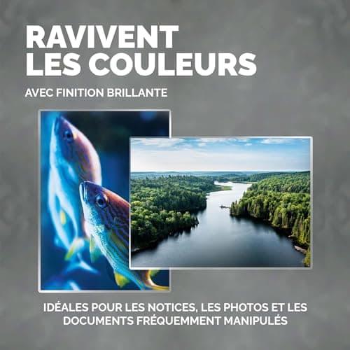 Fellowes 120 pochettes de plastification A4 brillantes, 120 pochettes - Idéales pour documents et photos - Exclusivité A