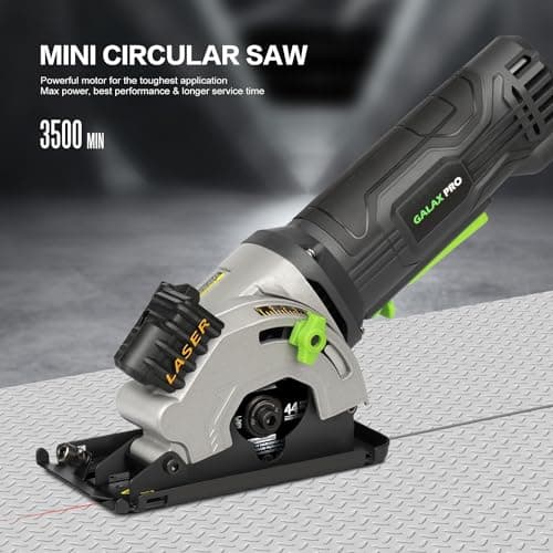 Scie Circulaire GALAX PRO 580W 3500 RPM Trois tranches de scie de 85 mm Équipé de rails de guidage laser Convenu pour le