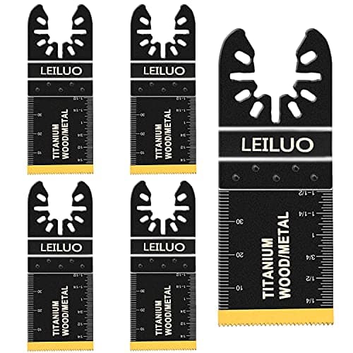 Leiluo lame oscillante en titane Dewalt Makita Ryobi 5 pièces pour outils multifonctions durcis métal bois