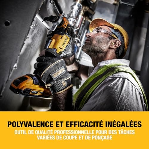 Outil multifonction DEWALT oscillant sans fil Brushless XR 18V DCS355N-XJ, kit coupe ponçage 29 pièces pour professionne