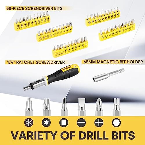 ENVENTOR Caisse à Outils complet 280 Pièces - Boite à Outils ménagers, Meilleur choix pour bricolage à la maison, Voitur