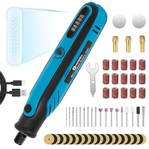 Outils rotatif Hardell multifonction 4V avec affichage numérique Noir
Outils rotatif Hardell sans fil 5 vitesses réglati — Bleu