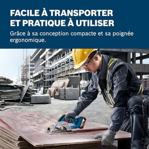 Bosch Professional 18V System Scie circulaire Sans-Fil GKS 18V-51 | Moteur sans charbon | Butée longitudinale | Économiq