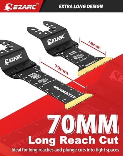 Lames de scie oscillante en titane EZARC, longueur standard et lames multitool oscillantes extra-longues pour la découpe