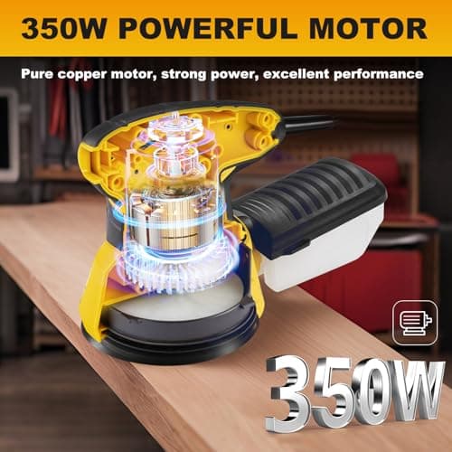 Ponceuse Excentrique Enventor 350W 13000RPM pour Bois et Acier