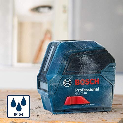 Laser Bosch Professional GLL 2-10 rouge, portée 10 m, 3 piles AA, housse, trépied BT 150, hauteur 55-157 cm, filetage 1/