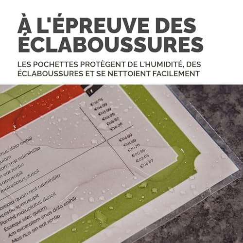 Pochettes de plastification Fellowes A4 80 microns Pack de 100, Qualité Haute pour Photos et Affiches, Idéal Professionn