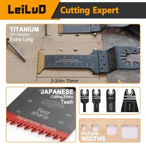 LEILUO Kit d'accessoires oscillant multitool 155 pièces Pour bricoleurs et professionnels Compatible avec DeWalt Dremel