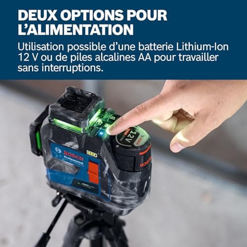 Bosch Professional laser lignes GLL 12V-100-33 CG laser vertes, levelling remote, longue portée