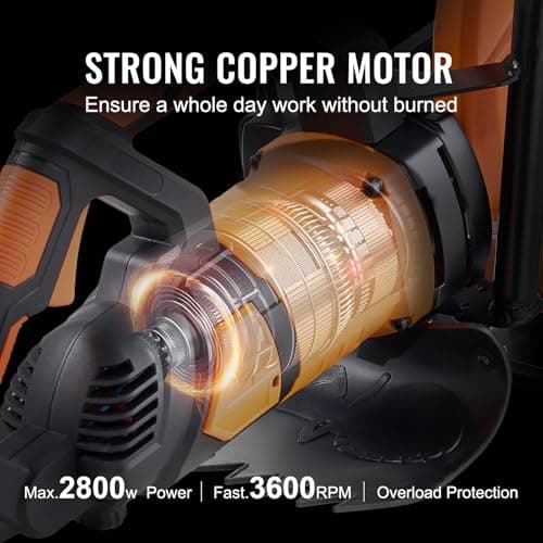 VEVOR Scie à béton électrique 2800 W, profondeur de coupe 152 mm, pour la pierre et la brique