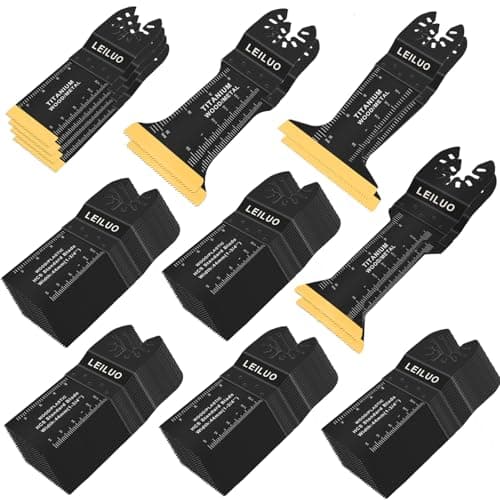 Leiluo lame oscillante en titane Dewalt Makita Ryobi 5 pièces pour outils multifonctions durcis métal bois — 110Pcs