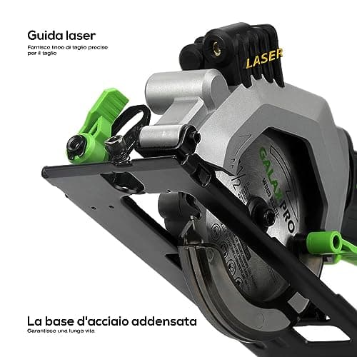 GALAX PRO Mini scie circulaire professionnelle sans fil 20 V 3400 tr/min angle réglable, profondeur de coupe maximale 42
