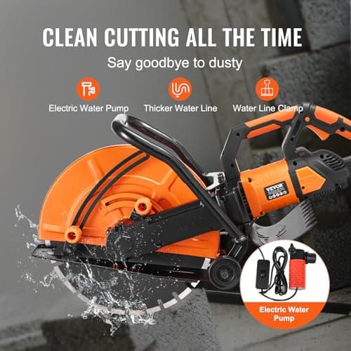 VEVOR Scie à béton électrique 2800 W, profondeur de coupe 152 mm, pour la pierre et la brique