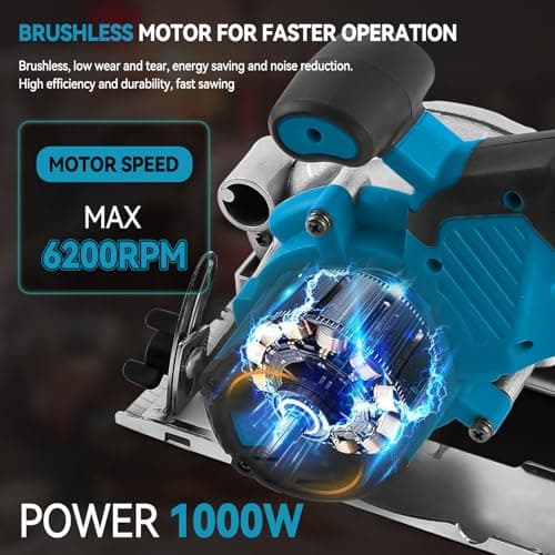 Scie circulaire Makita sans fil 18/20 V, 1000 W, 6200 tr/min pour bois et métal souple