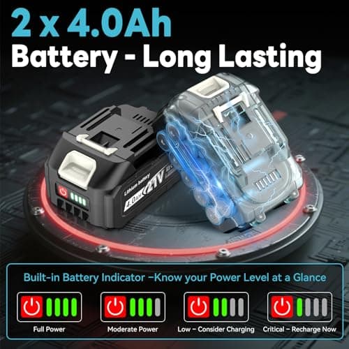 Outil multifonction oscillant sans fil Yofuly Makk-ita 18V - 2 batteries 4 Ah, 2025 Nouveau Scie oscillante faible vibra