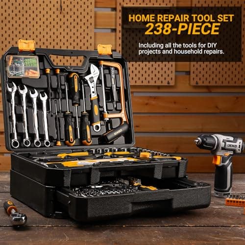 DEKO Caisse à Outils Multifonction sans Fil 12V, Boîte à Outils_complete avec Perceuse, Idéale pour Réparation et Entret