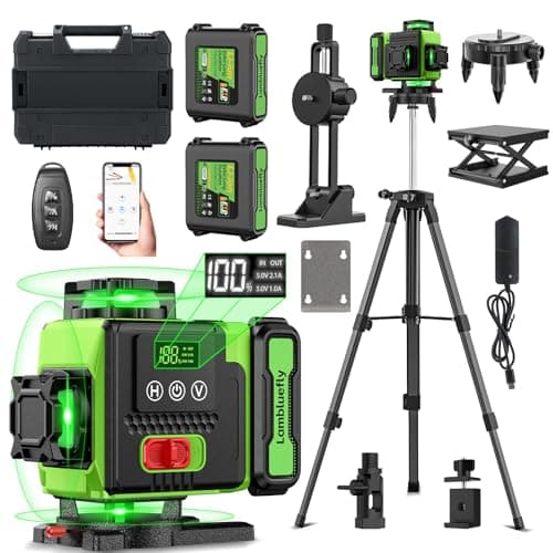 Niveau Laser Niveautech 4D 16 Lignes 360° Chantier Batterie 5000mAh Affichage LED App Télécommande Étanche IP54