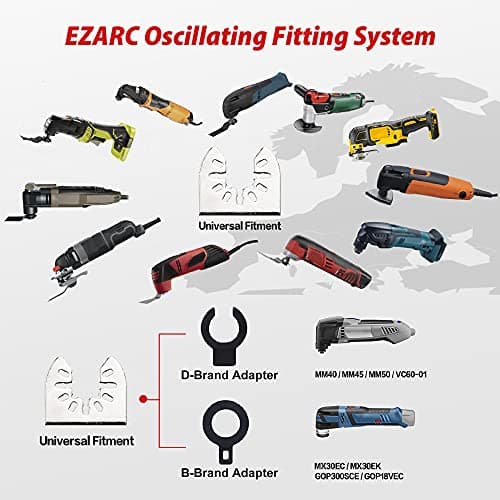 EZARC lame oscillante diamantée, précises et durables pour enlever le mortier de joint, adaptées aux professionnels, pac
