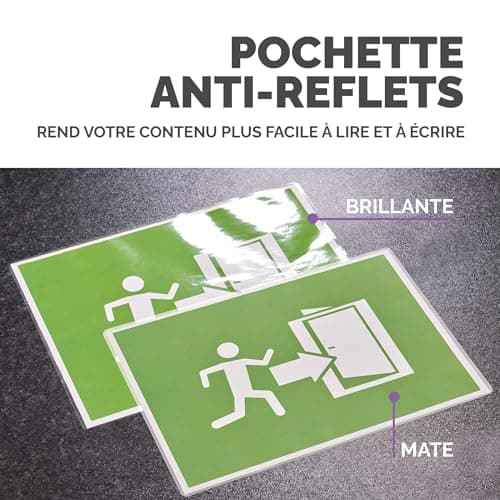 Pochettes de plastification Fellowes A4 80 microns Pack de 100, Qualité Haute pour Photos et Affiches, Idéal Professionn