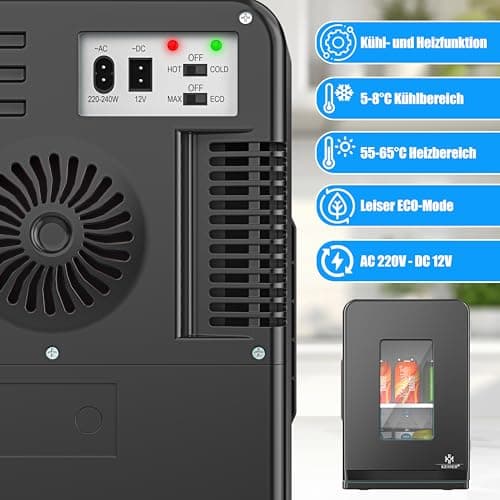 KESSER® Mini réfrigérateur 2 en 1 | Capacité de 15 litres | Idéal pour Campings et Pique-niques | Fonction de Chauffage