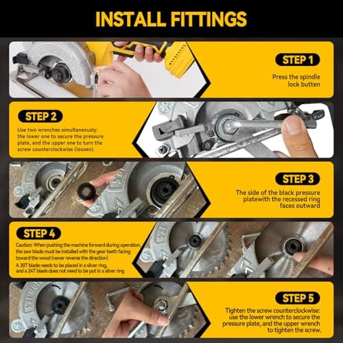 Scie circulaire Dewalt 18 V professionnelle pour travaux professionnels 0-45° 6200 tr/min 12,7 cm 3 lames