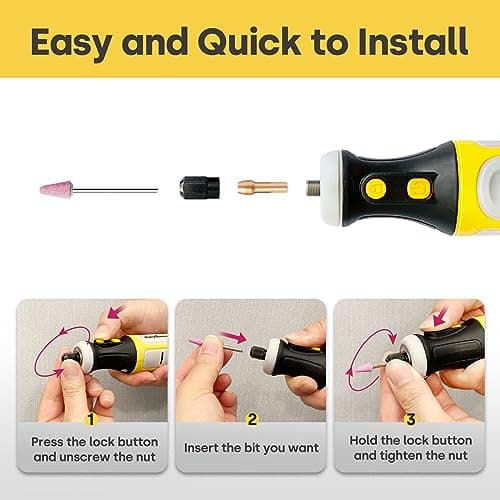 ENVENTOR Outil Rotatif Sans Fil 8V, 5 Vitesse Variable, 80 Accessoires, 5000-28000 RPM, USB Chargeable, Mini Outil pour