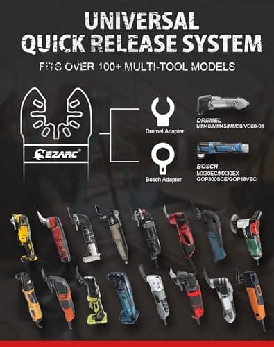 Lames de scie oscillante en titane EZARC, longueur standard et lames multitool oscillantes extra-longues pour la découpe