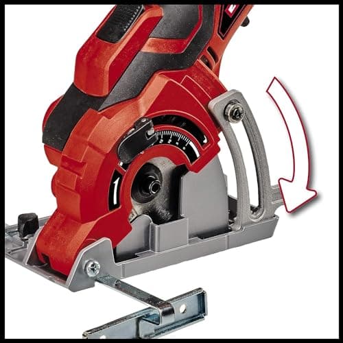 Énhell Mini scie circulaire Ø89mm TC-CS 89 (600 W, profondeur de coupe jusqu'à 27 mm, lame de scie TCT, butée parallèle)