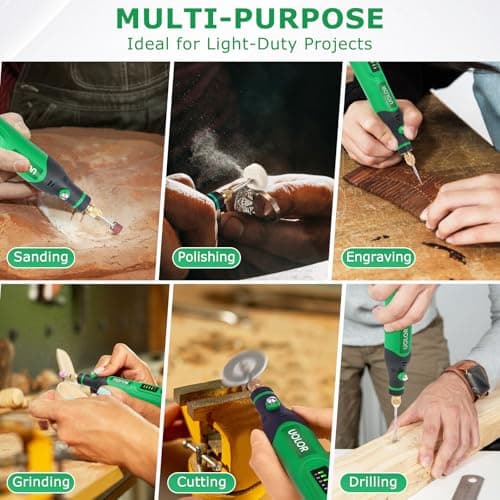 Outil Rotatif Sans Fil Meilloux + Multifonction pour Gravure, Ponçage et Bricolage - Kit de 158 Accessoires - Meilleur O