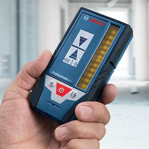 Bosch Professional Cellule de Réception LR 7 Bleu Faisceau Rouge et Vert Portée 5-50 m Piles 1,5 V AAA Housse de Protect