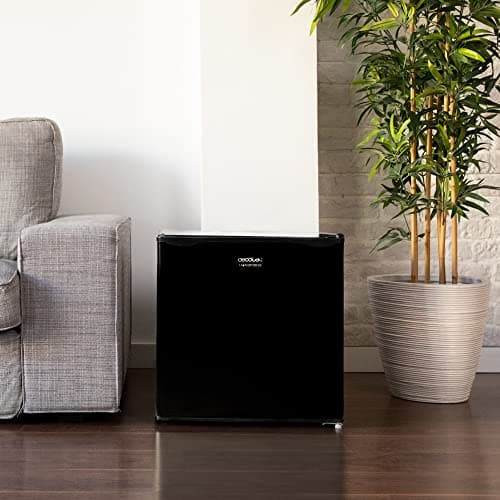 Cecotec Mini Frigo GrandCooler 20000 SilentCompress Noir | Grand Volume 46 L, Porte Reversible et Petit Congélateur | Éc