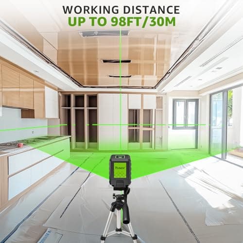 Niveau laser Huepar B011G-TP, Outil de niveau autonivelant, carrefour DIY, vert, Global Recycled Standard