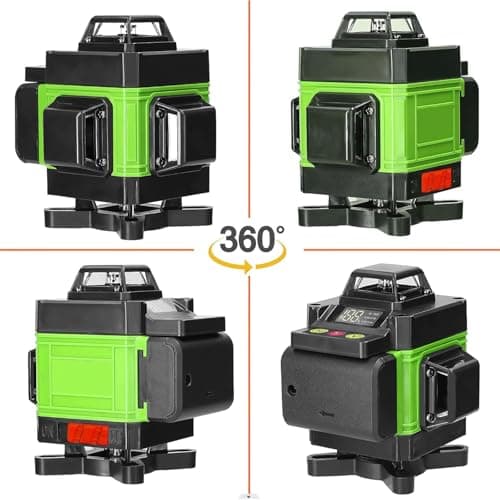 Niveau Laser 4D 16 Lignes Autonivelant Niveau Laser Vertical Horizontal Batteries Rechargeables 2600mAh (A)