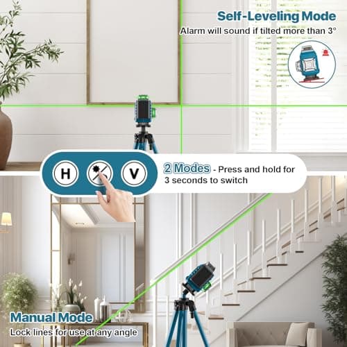 Niveau Laser LaserPro 4D 16 Lignes 360° Chantier Batterie Longue Durée Affichage LED App & Télécommande Niveau Laser Aut