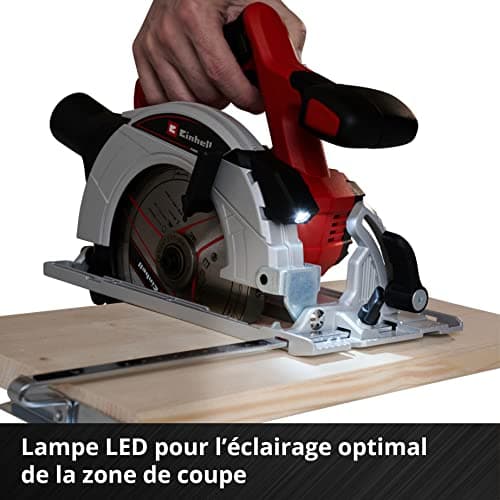 Einhell Scie circulaire sans fil TE-CS 18/165-1 Li Solo Power X-Change pour professionnel - Idéale pour travaux de menui