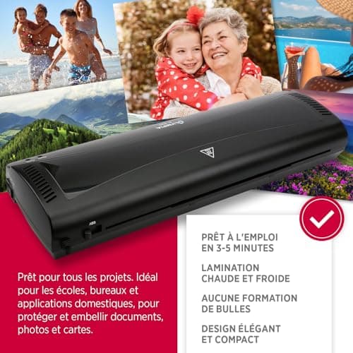 Olympia Plastifieuse A330 | Plastification à chaud et à froid | Idéal pour le bureau, l'école et le bureau à domicile Pr