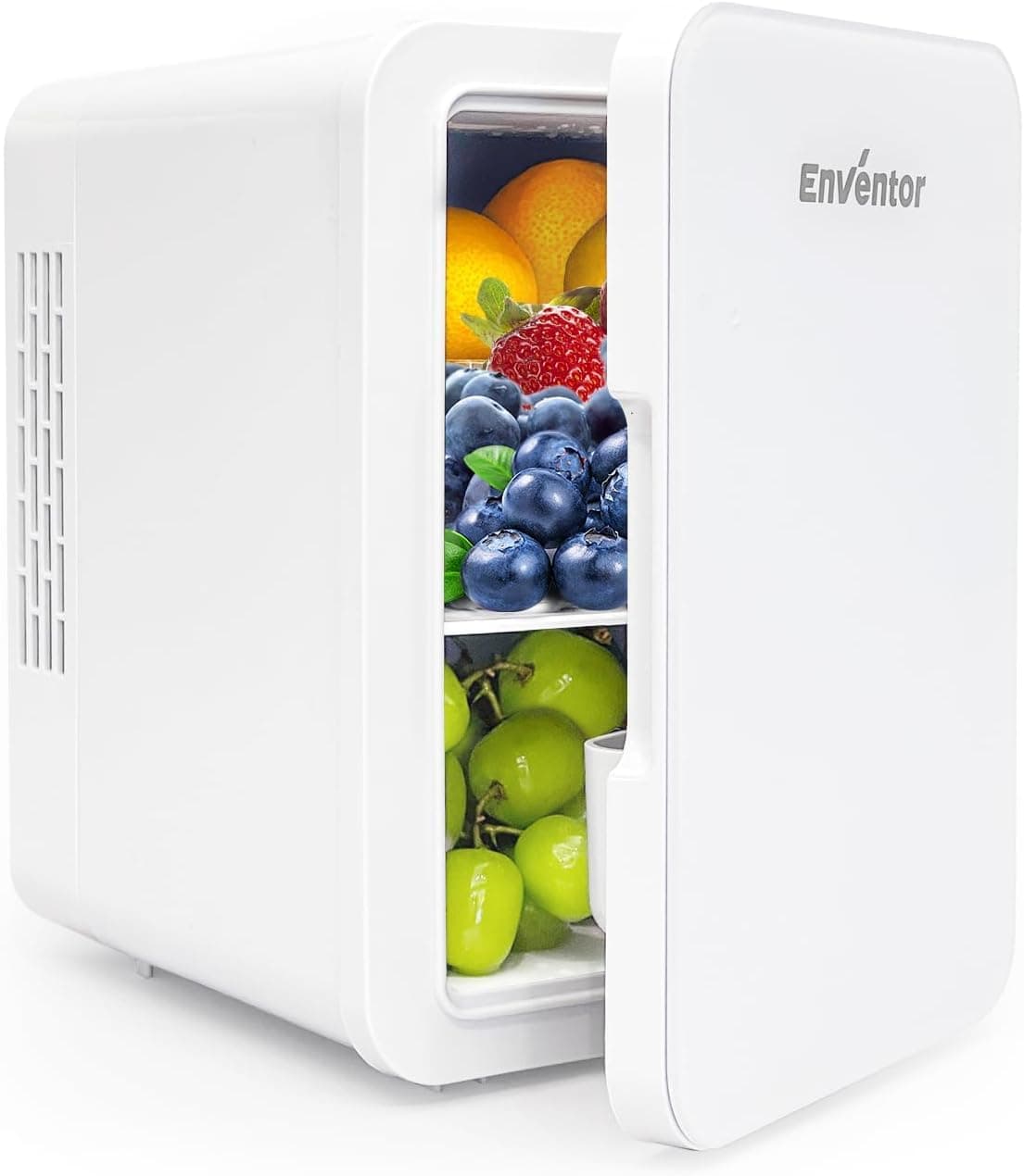 Enventor Mini Frigo Portable pour Voyage et Camping, Refroidisseur et Chauffeur de Boissons, 4 Litres, Blanc