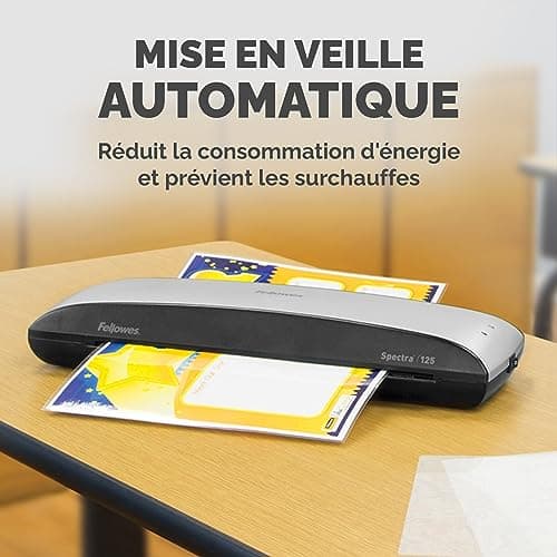 Plastifieuse Fellowes Spectra A3 125 Microns Système Anti-Bourrage Maison Télétravail