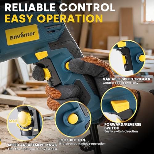 Perceuse à percussion Enventor 750W pour Béton et Métal