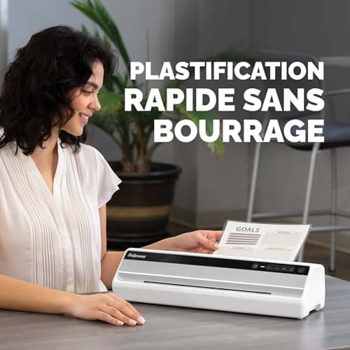 Plastifieuse Fellowes Saturn A3 InstaHeat Préparation Rapide Anti-Bourrage Arrêt Auto Pochettes 80/100/125 Microns 10 Fe
