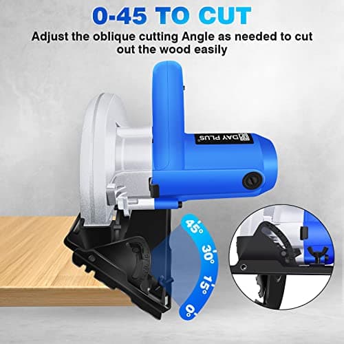Scie circulaire 900W électrique avec guide laser pour professionnels, coupe précise jusqu'à 45 ° et profondeur maximale