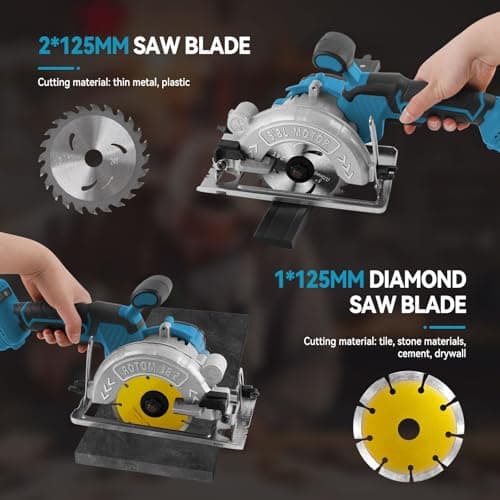 Scie circulaire Makita sans fil 18/20 V, 1000 W, 6200 tr/min pour bois et métal souple