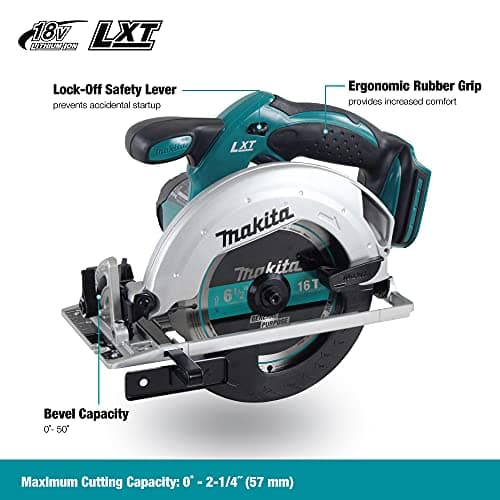 Scie circulaire Makita 18V LXT Ø 165 mm - Machine seule - Idéal pour professionnels - Puissance et souplesse - Portable