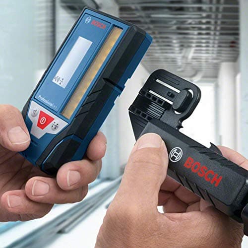 Bosch Professional Cellule de Réception LR 7 Bleu Faisceau Rouge et Vert Portée 5-50 m Piles 1,5 V AAA Housse de Protect